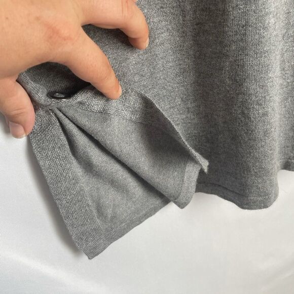 🟢Cable and Gauge 3/4 Sleeve Grey Knot Top S - Picture 5 of 8